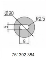 Профиль круглого сечения силиконовый 751392.384